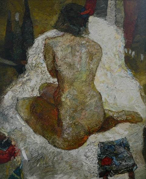 LEAHU Daniel - „Nud”,  90*110 cm., u/p, Profesor: A.Ghimpu